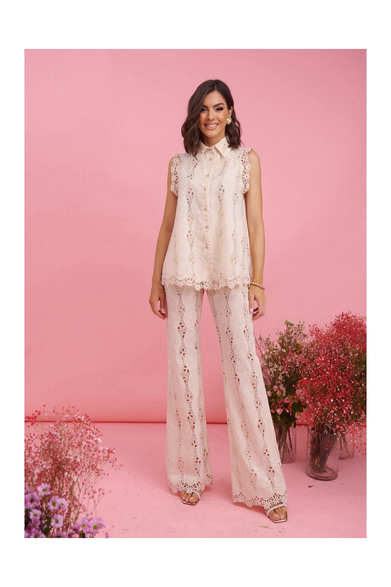 Γυναικείο σετ αμάνικο δαντέλα Luela Brigitte Boutique