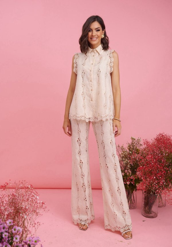 Γυναικείο σετ αμάνικο δαντέλα Luela Brigitte Boutique