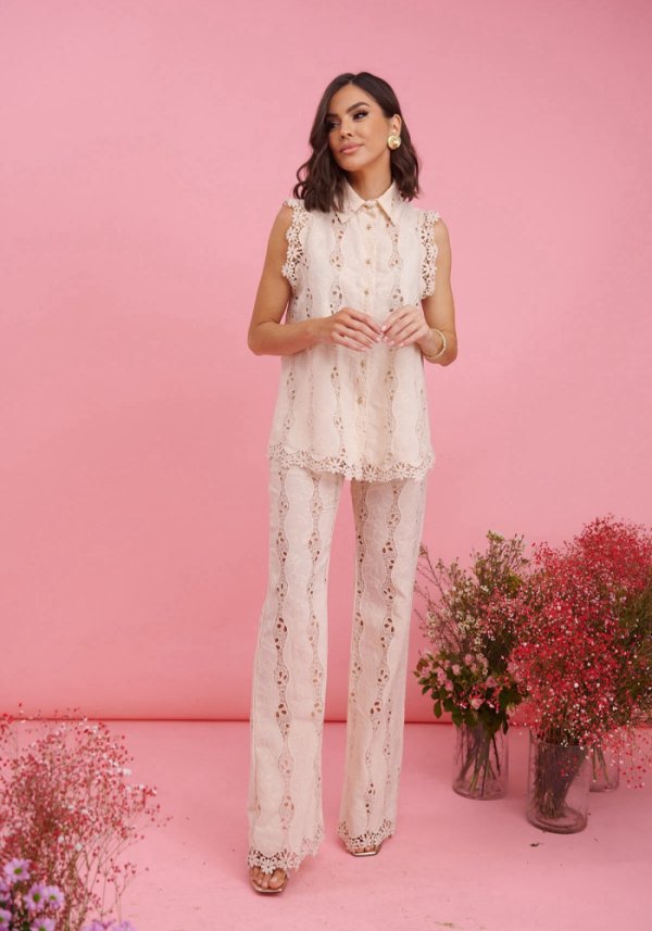 Γυναικείο σετ αμάνικο δαντέλα Luela Brigitte Boutique
