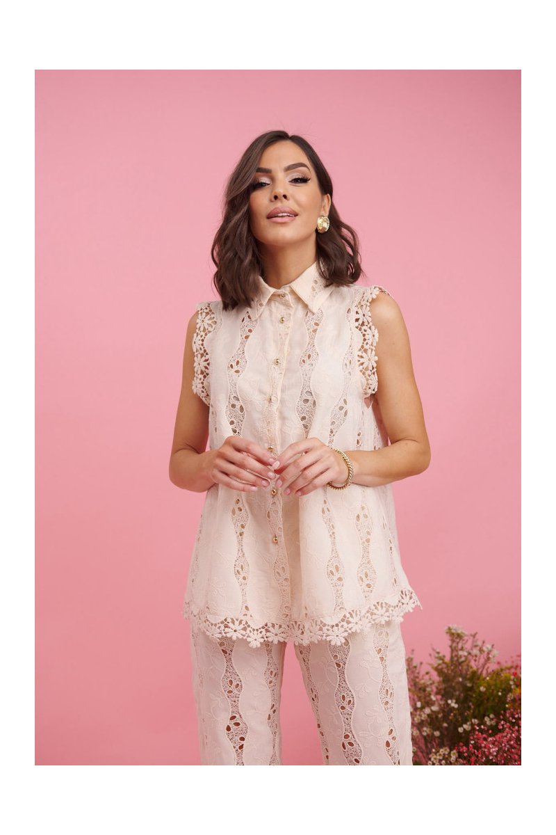 Γυναικείο σετ αμάνικο δαντέλα Luela Brigitte Boutique