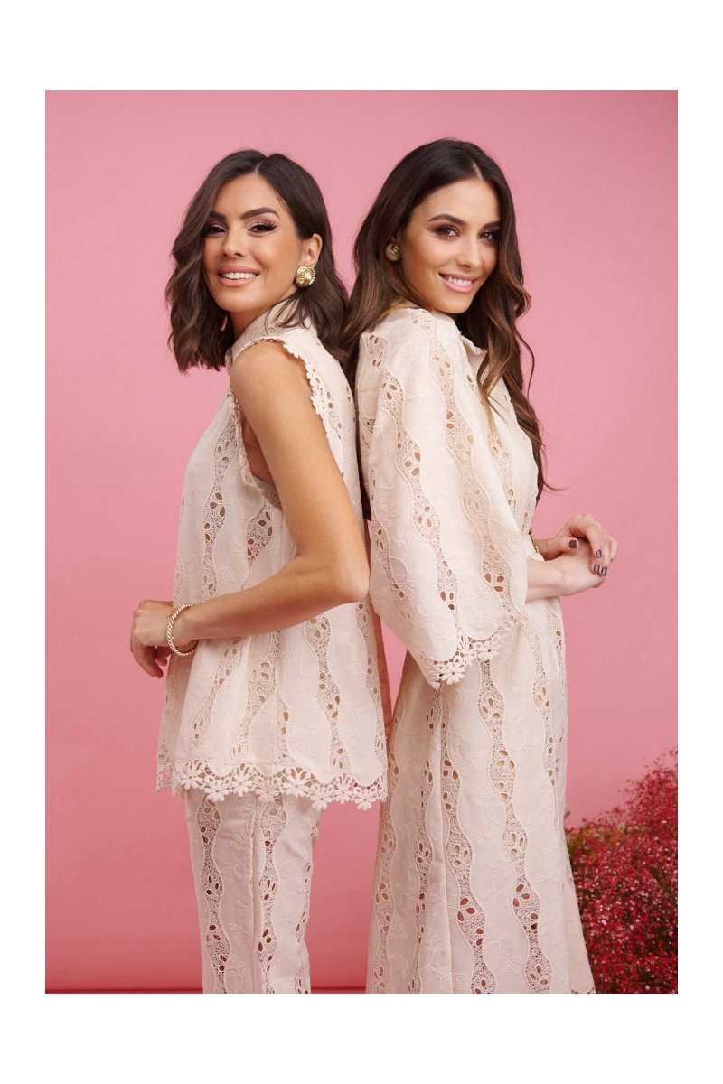 Γυναικείο σετ αμάνικο δαντέλα Luela Brigitte Boutique