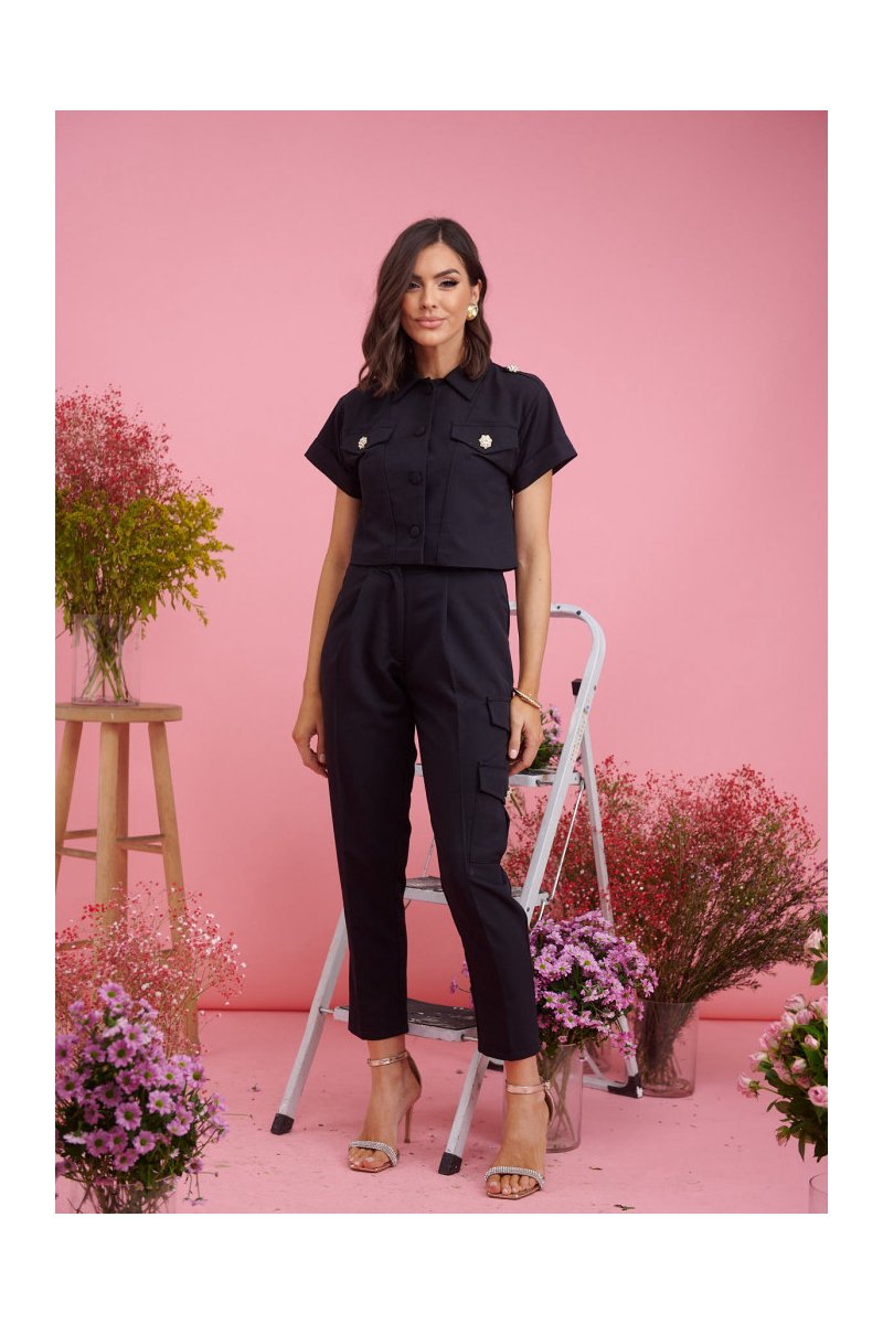 Γυναικείο παντελόνι με τσέπες στα πλάγια Umiko Brigitte Boutique