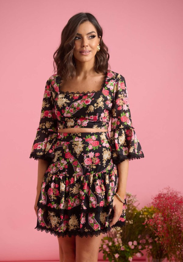 Φούστα μίνι floral Elodie Brigitte Boutique
