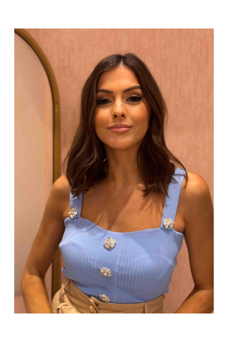 Τοπ με τιράντα και κουμπιά στρας Riki Brigitte Boutique
