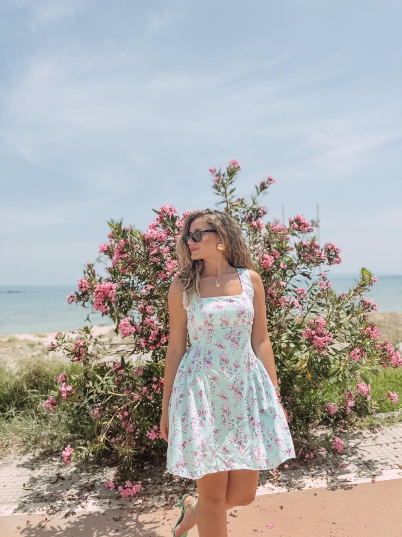 Mini floral φορεμα