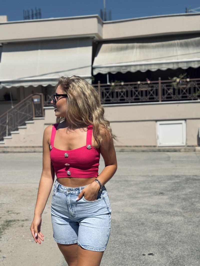 Γυναικεία jean ψηλόμεση βερμούδα