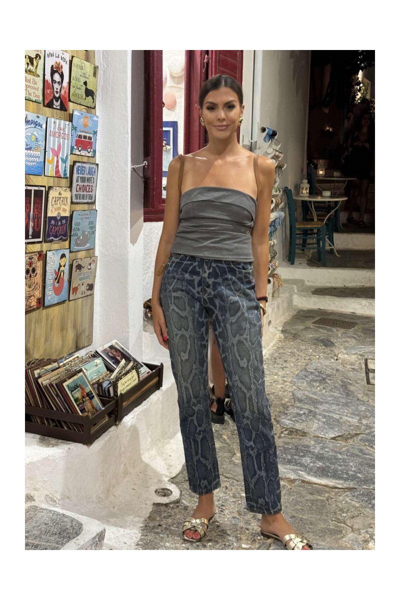Γυναικείο τζιν σε ίσια γραμμή Croko