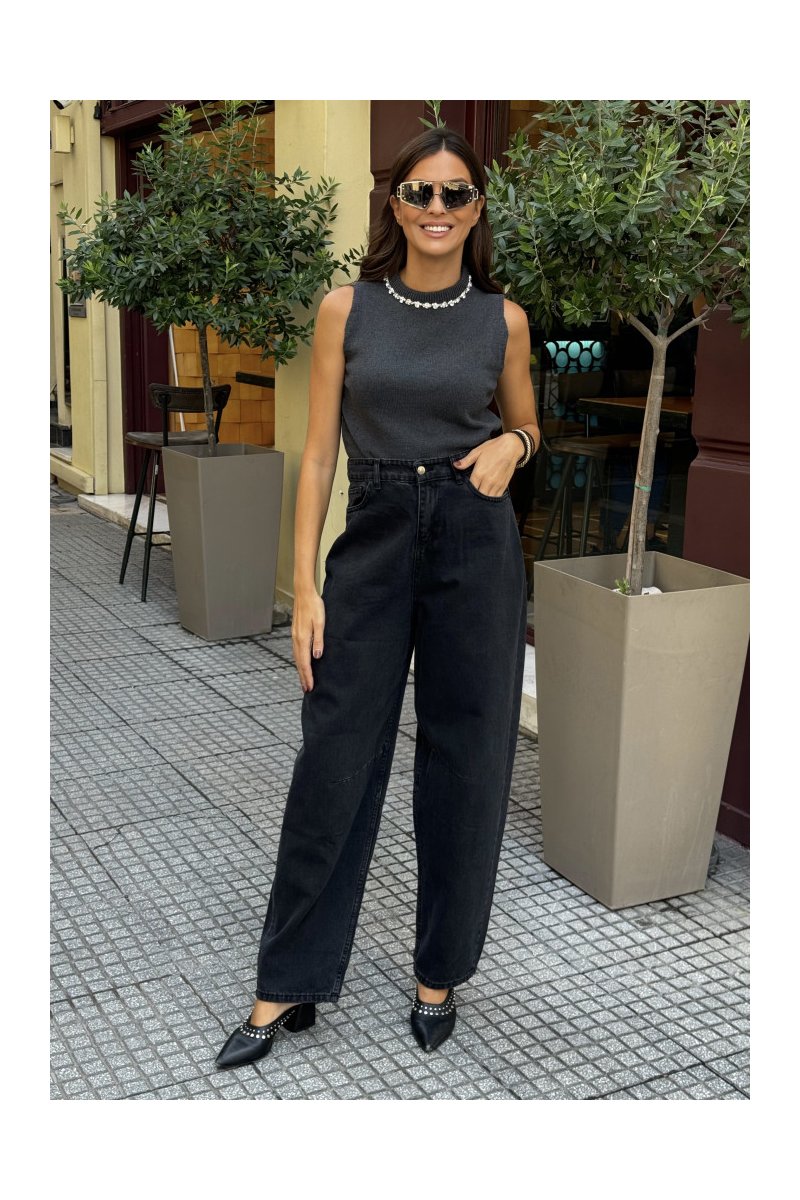 Γυναικείο τζιν moms fit ψηλόμεσο φαρδύ Lahaba Brigitte