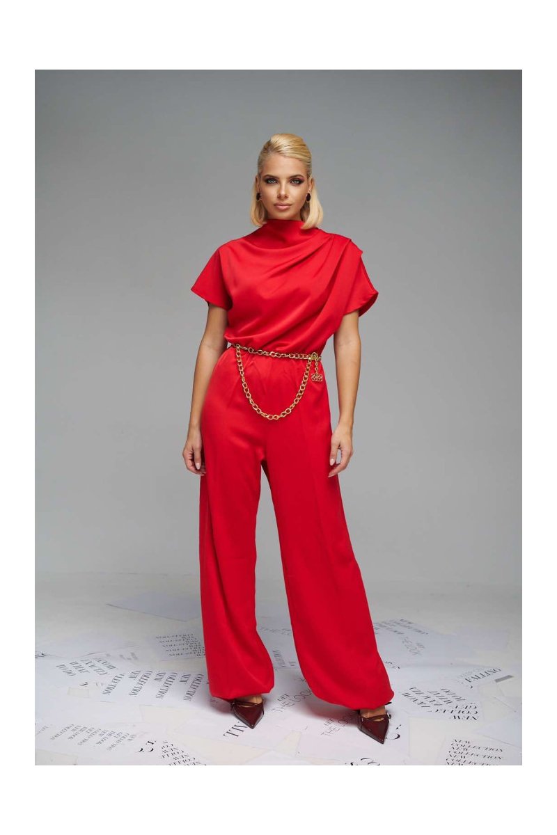 Ολόσωμη φόρμα κοντομάνικη ντραπέ Brigitte Boutique