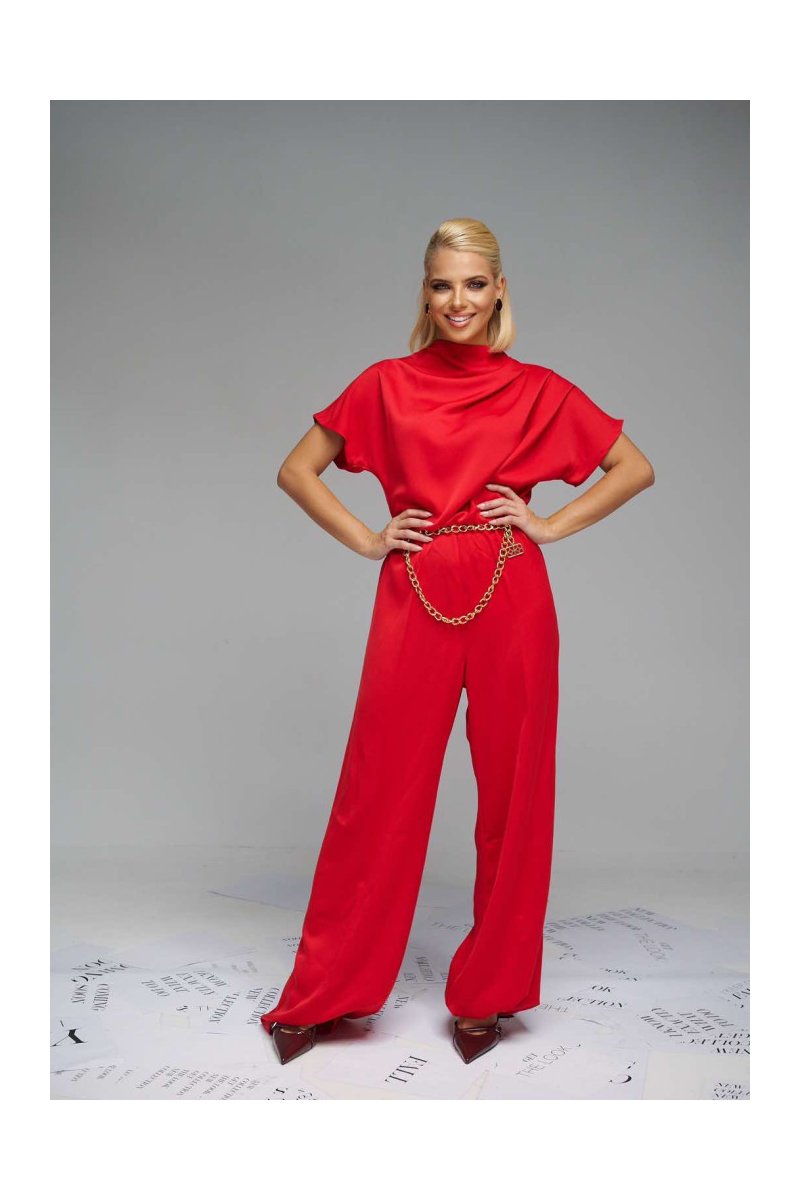 Ολόσωμη φόρμα κοντομάνικη ντραπέ Brigitte Boutique