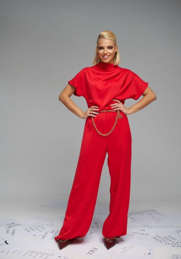 Ολόσωμη φόρμα κοντομάνικη ντραπέ Brigitte Boutique