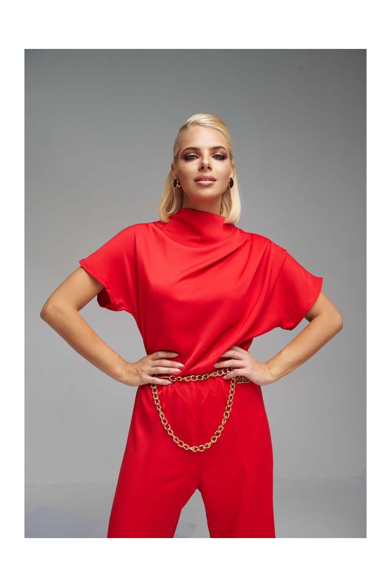 Ολόσωμη φόρμα κοντομάνικη ντραπέ Brigitte Boutique