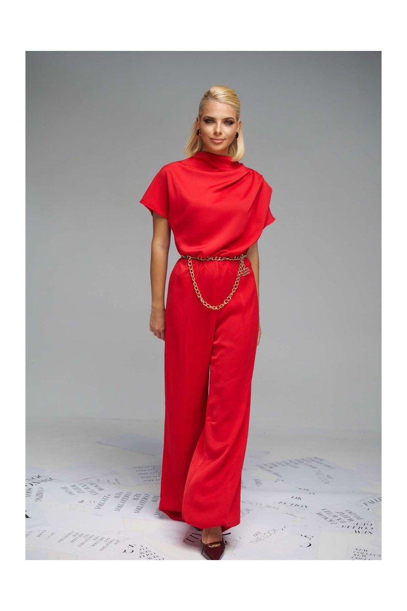 Ολόσωμη φόρμα κοντομάνικη ντραπέ Brigitte Boutique