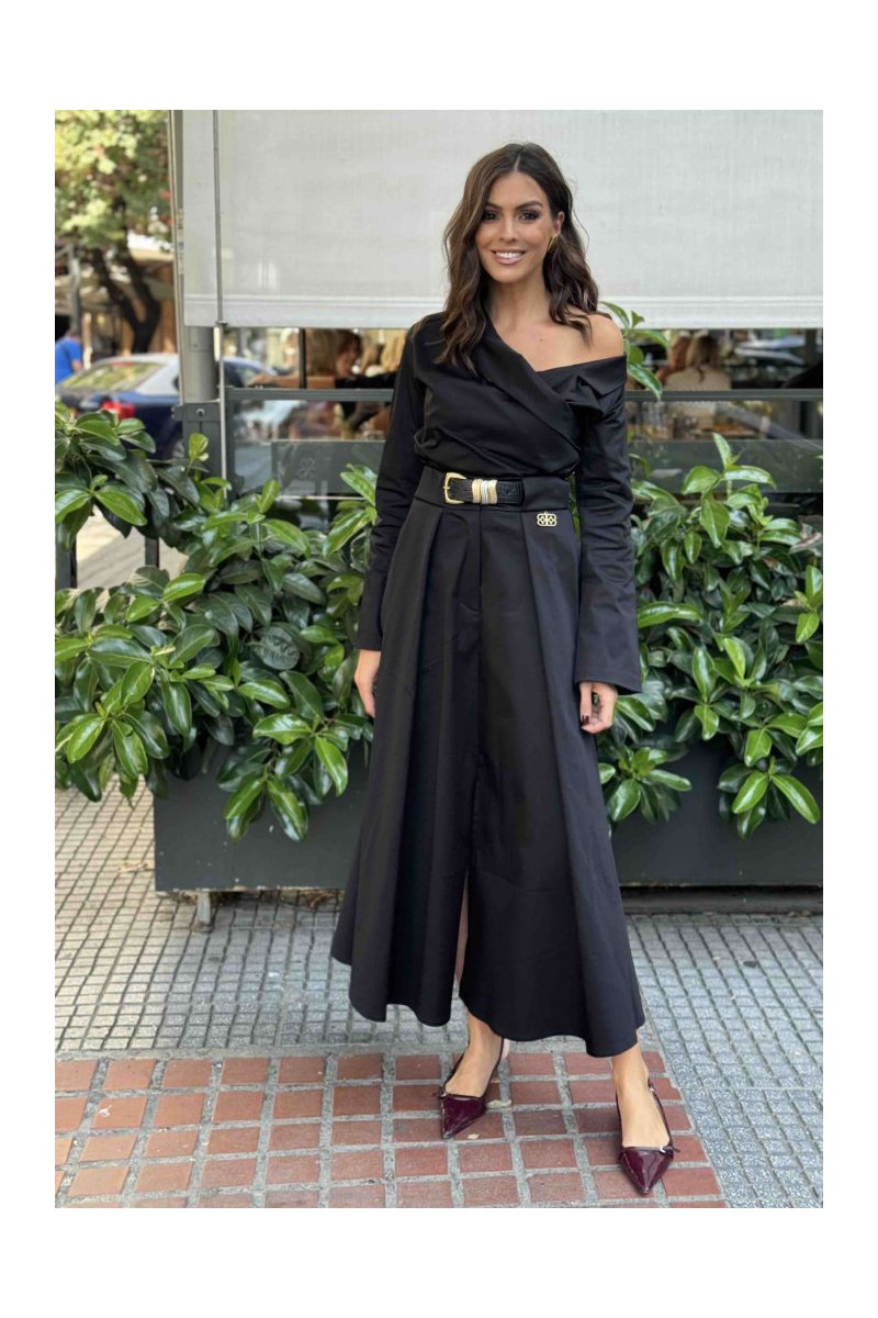Brigitte Boutique Μίντι Φούστα Σαβαδέλ με Πιέτα - Στυλ και Άνεση