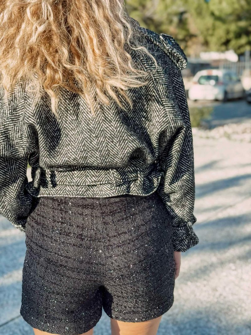 Jacket Cropped ψαροκόκκαλο