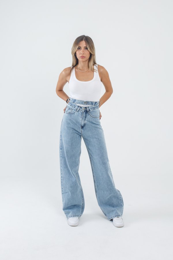 Jean παντελόνα Indigo Double Belt