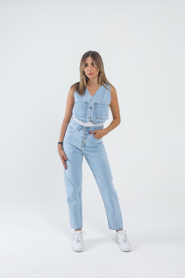 Jean παντελόνι Marilena Buttons