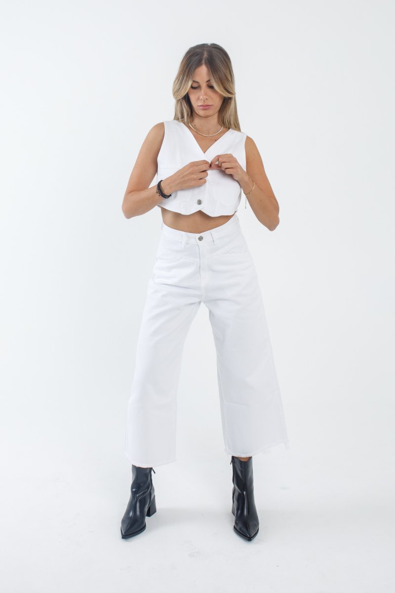 Zip τζιν παντελόνι Zina White