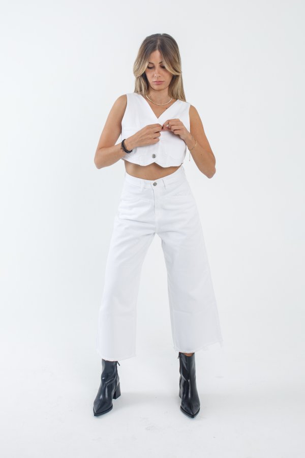 Zip τζιν παντελόνι Zina White