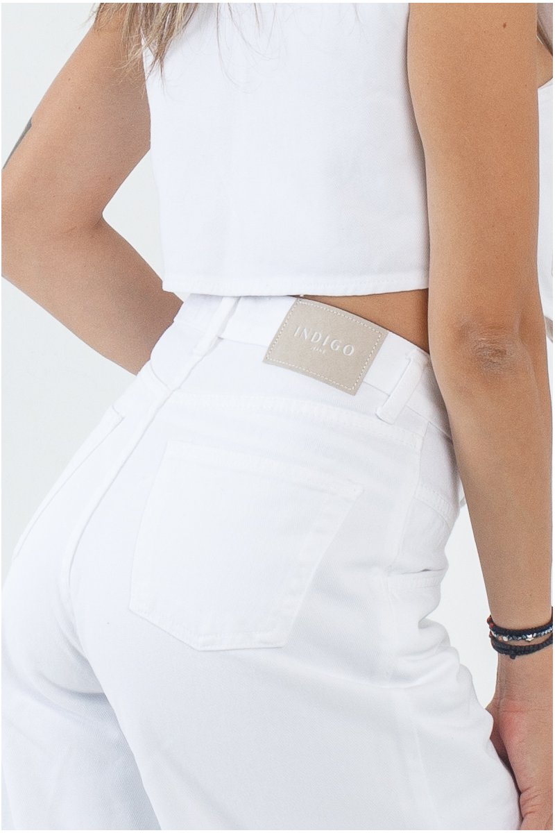 Zip τζιν παντελόνι Zina White