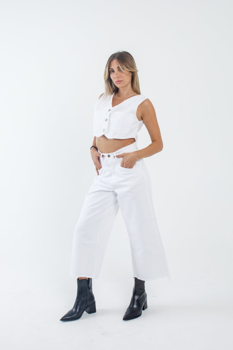 Zip τζιν παντελόνι Zina White