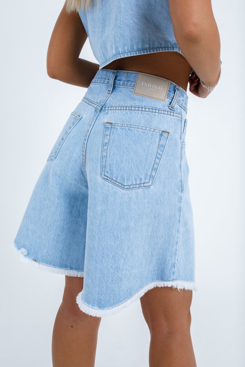 Τζιν σορτς ψηλόμεσο Milena shorts