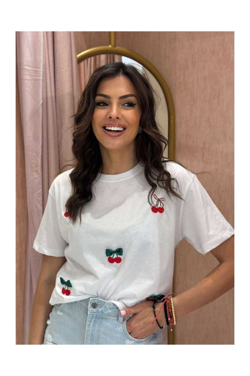 T Shirt με σχέδια κεράσια