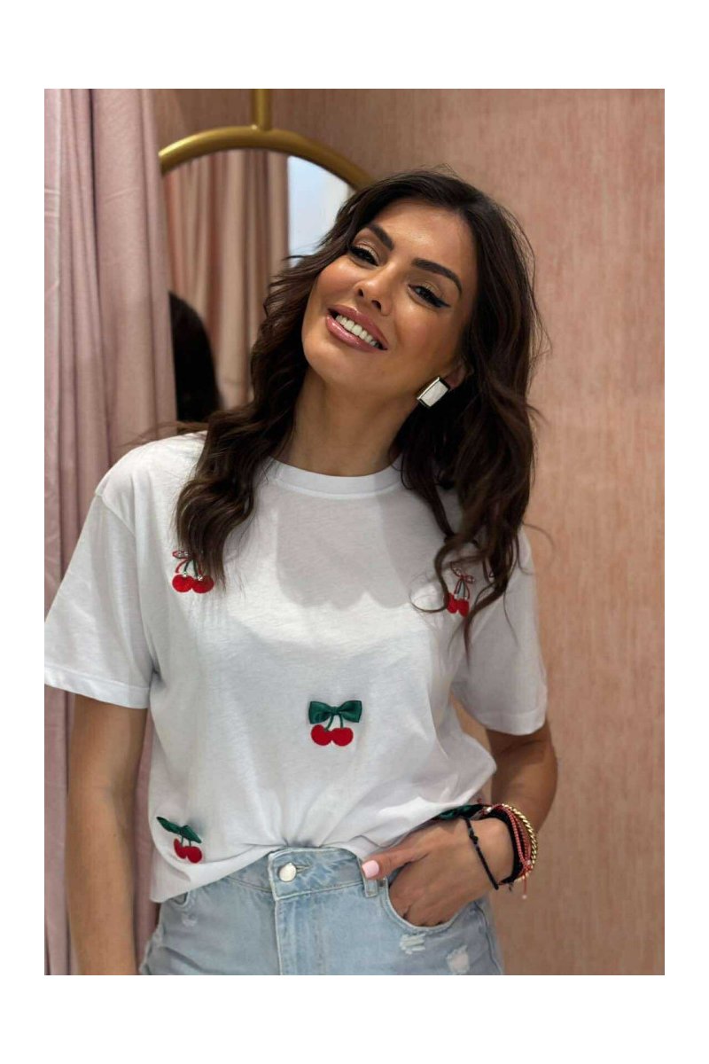 T Shirt με σχέδια κεράσια