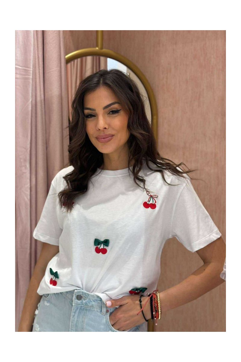 T Shirt με σχέδια κεράσια