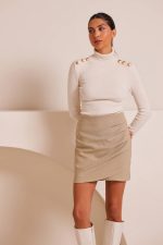 Γυναικεία φούστα μίνι ψαροκόκκαλο Irma