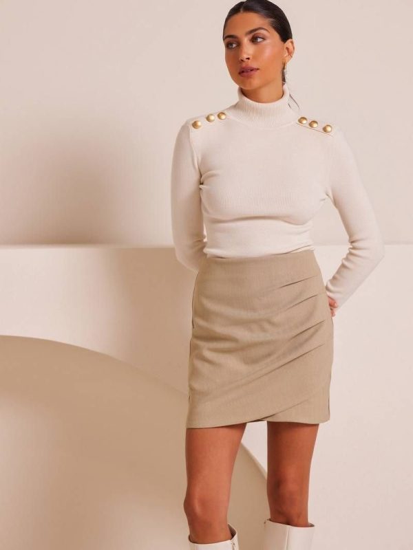 Γυναικεία φούστα μίνι ψαροκόκκαλο Irma