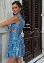 Γυναικείο φόρεμα μίνι με πούλιες Sevian Brigitte