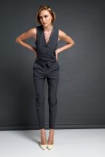 Γυναικείο γιλέκο με σούρα στο πλάι