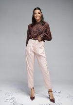 Γυναικείο υφασμάτινο παντελόνι με πιέτα Brigitte