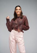 Γυναικείο υφασμάτινο παντελόνι με πιέτα Brigitte