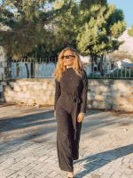 Ολόσωμη φόρμα με ανοιχτή πλάτη lurex