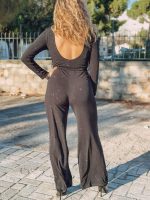 Ολόσωμη φόρμα με ανοιχτή πλάτη lurex