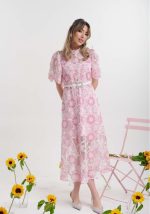 Φόρεμα μίντι μοναστηριακό δαντέλα Brigitte