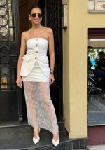 Τοπ μπούστο με χρυσά κουμπιά Brigitte