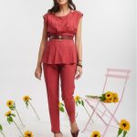 Σετ αμάνικη μπλούζα και παντελόνι Brigitte