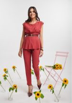 Σετ αμάνικη μπλούζα και παντελόνι Brigitte