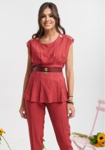 Σετ αμάνικη μπλούζα και παντελόνι Brigitte