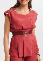 Σετ αμάνικη μπλούζα και παντελόνι Brigitte