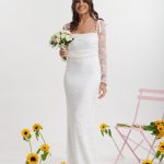 Φόρεμα μάξι λευκό με τιράντα Brigitte