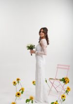 Φόρεμα μάξι λευκό με τιράντα Brigitte