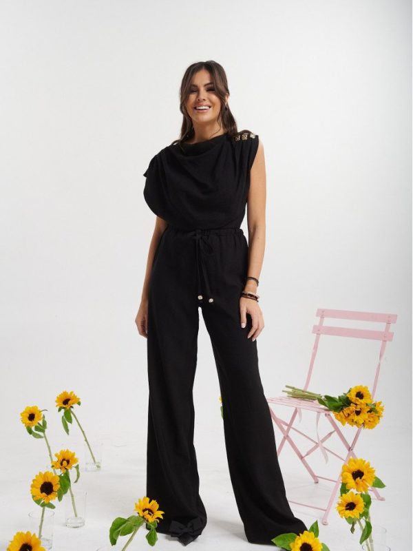 Παντελόνα με λάστιχο και κορδόνι στη μέση