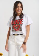 Τζιν λευκό ψηλόμεσο σε ίσια γραμμή