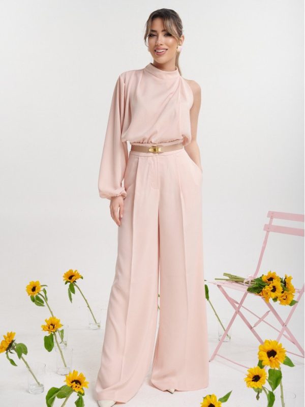 Παντελόνα ψηλόμεση σατέν