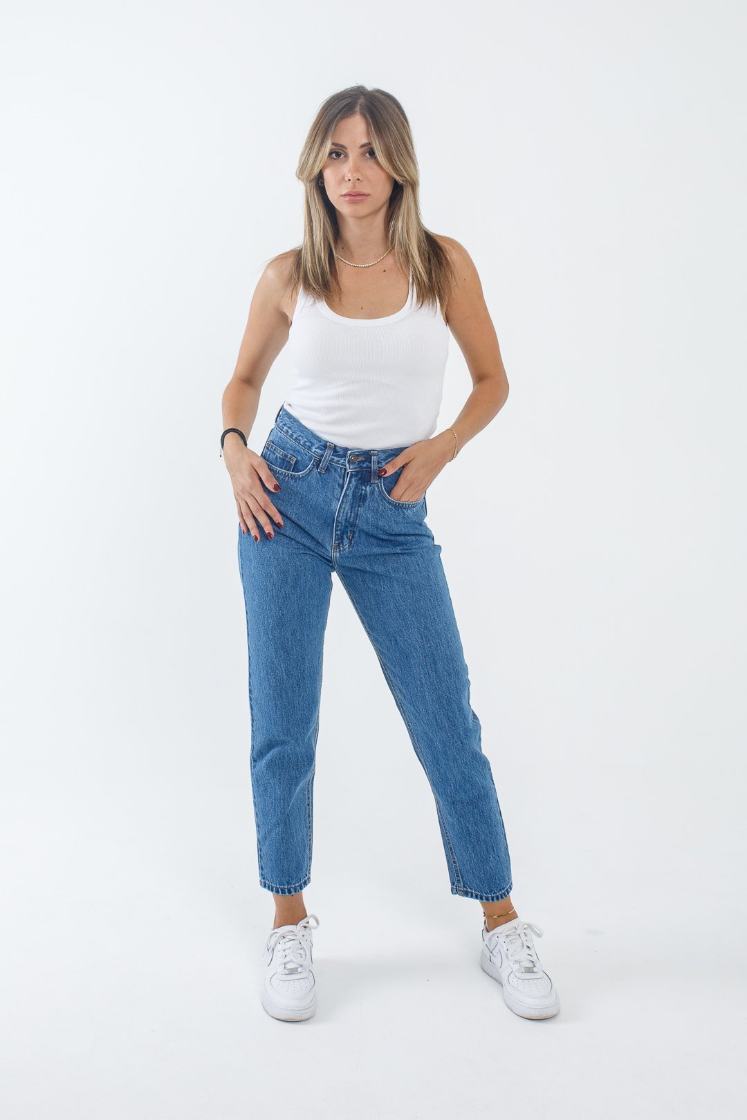 Jean παντελόνι Sinthia mid blue Jean παντελόνι Sinthia mid blue