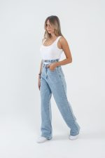 Jean παντελόνα Indigo Double Belt